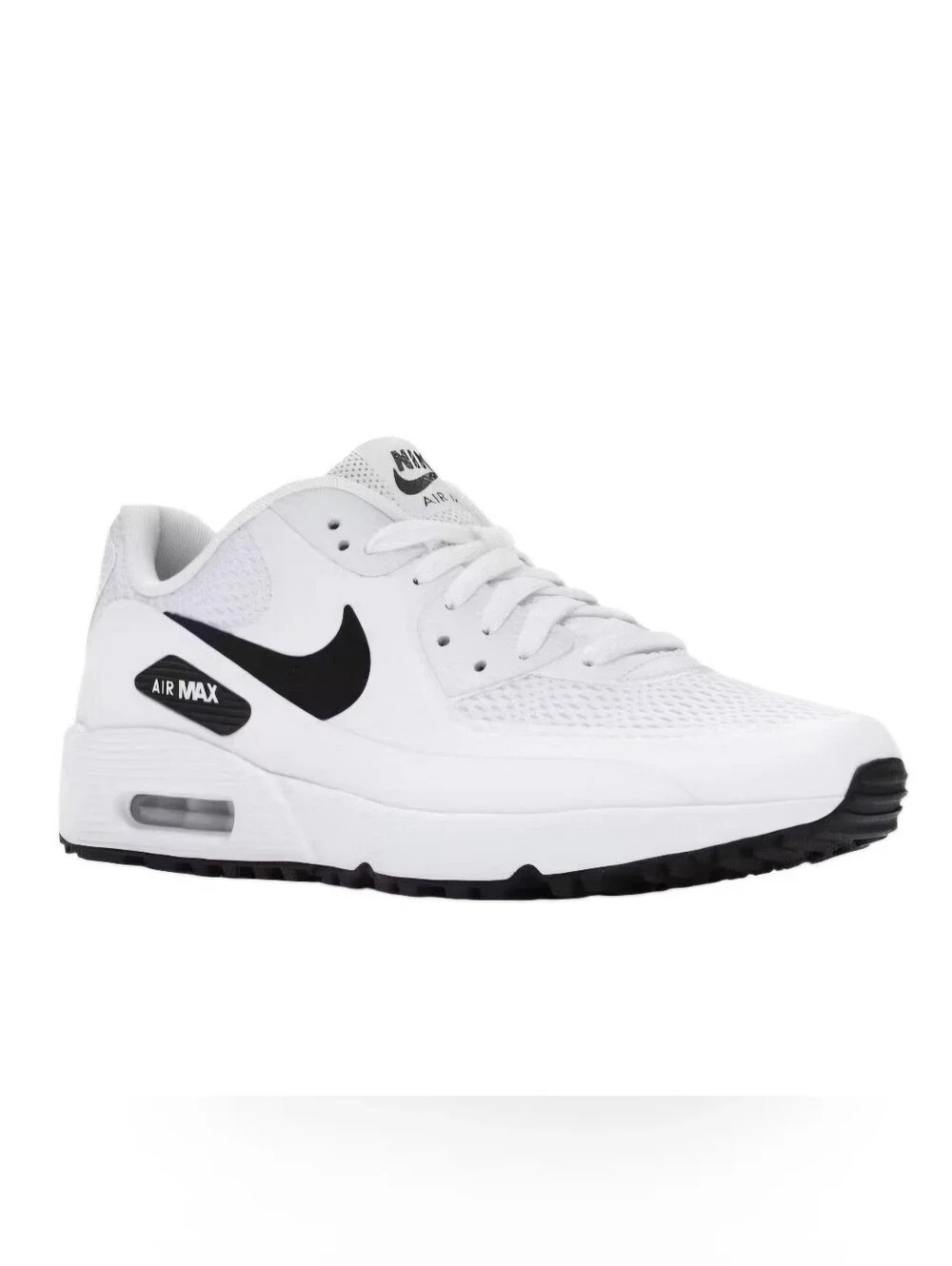 NEW Nike Air Max 90 GOLF Youth White and Black Air Max Low-Top Sneaker